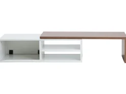 Cheap Beliani Tv-Taso Saadettava Kaappi Valkoinen/Tumma Puu Yonkers