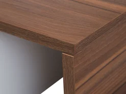 Cheap Beliani Tv-Taso Saadettava Kaappi Valkoinen/Tumma Puu Yonkers