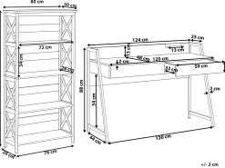 Säilytys<Beliani Tyohuonesetti 2 Osaa Tumma Puu/Musta Foster/Harwich