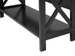 Säilytys<Beliani Tyohuonesetti 2 Osaa Tumma Puu/Musta Foster/Sheslay