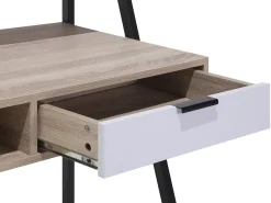 Cheap Beliani Tyohuonesetti 2 Osaa Vaalea Puu/Musta Foster/Calvin