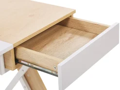 New Beliani Tyohuonesetti 2 Osaa Vaalea Puu/Valkoinen Foster/Hamden