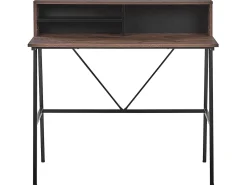 Flash Sale Beliani Tyopoyta 3 Hyllya Tumma Puu/Musta 100 X 50 Cm Harison