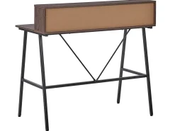 Flash Sale Beliani Tyopoyta 3 Hyllya Tumma Puu/Musta 100 X 50 Cm Harison