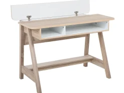 Lastenhuone<Beliani Tyopoyta 2 Hyllya Vaalea Puu/Valkoinen 110 X 60 Cm Jackson