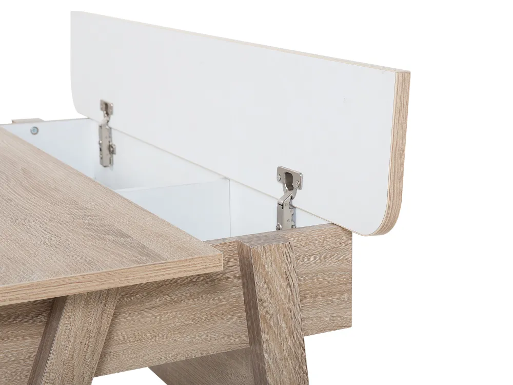 Lastenhuone<Beliani Tyopoyta 2 Hyllya Vaalea Puu/Valkoinen 110 X 60 Cm Jackson