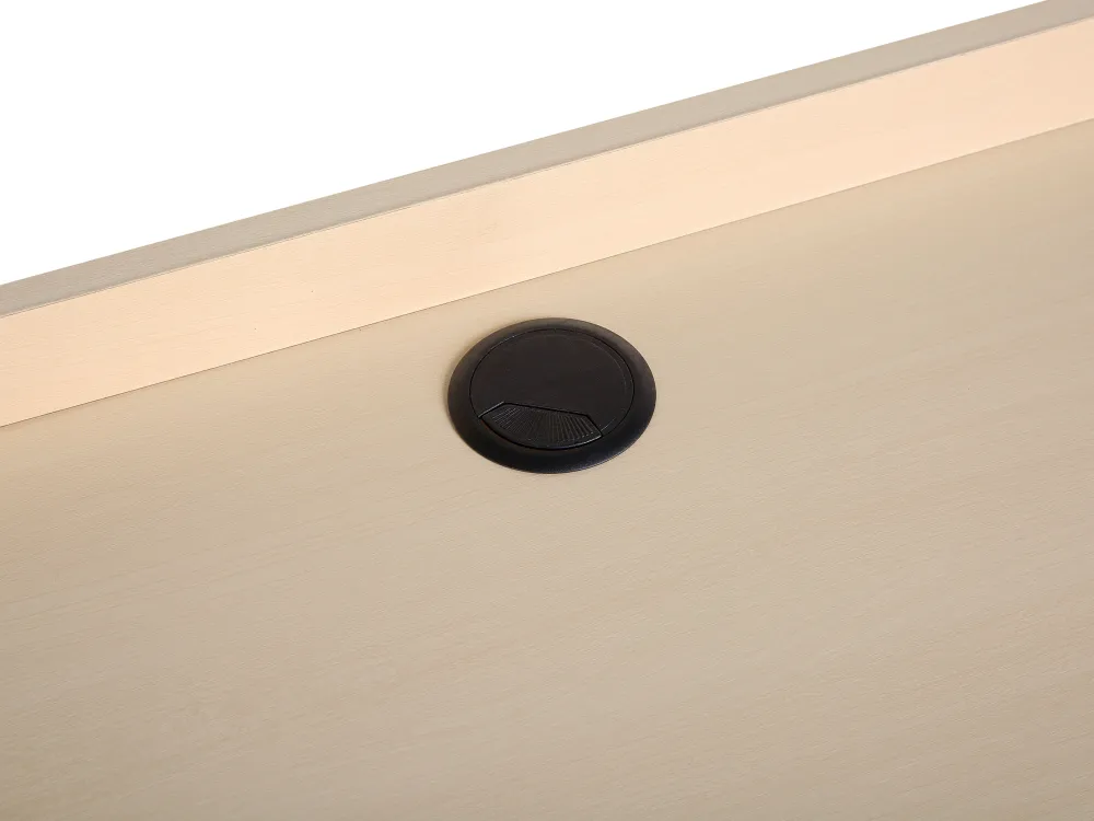 Cheap Beliani Tyopoyta 3 Laatikkoa 3 Hyllya Vaalea Puu/Valkoinen 130 X 60 Cm Caracas