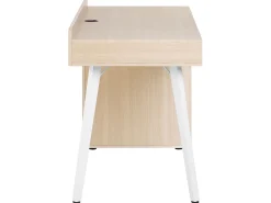 Cheap Beliani Tyopoyta 3 Laatikkoa 3 Hyllya Vaalea Puu/Valkoinen 130 X 60 Cm Caracas