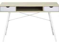 Lastenhuone<Beliani Tyopoyta 2 Laatikkoa Hylly Vaalea Puu/Valkoinen 120 X 48 Cm Clarita