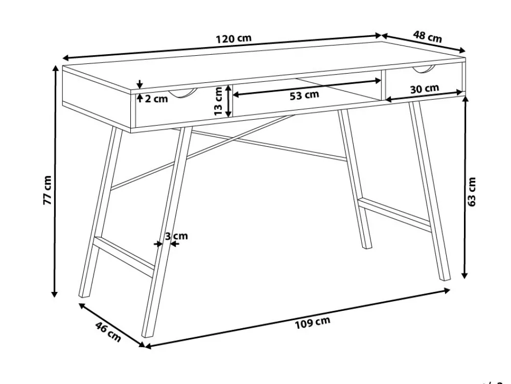 Lastenhuone<Beliani Tyopoyta 2 Laatikkoa Hylly Vaalea Puu/Valkoinen 120 X 48 Cm Clarita
