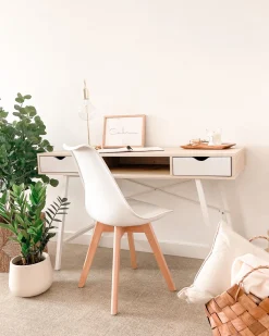 Lastenhuone<Beliani Tyopoyta 2 Laatikkoa Hylly Vaalea Puu/Valkoinen 120 X 48 Cm Clarita