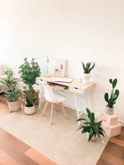 Lastenhuone<Beliani Tyopoyta 2 Laatikkoa Hylly Vaalea Puu/Valkoinen 120 X 48 Cm Clarita