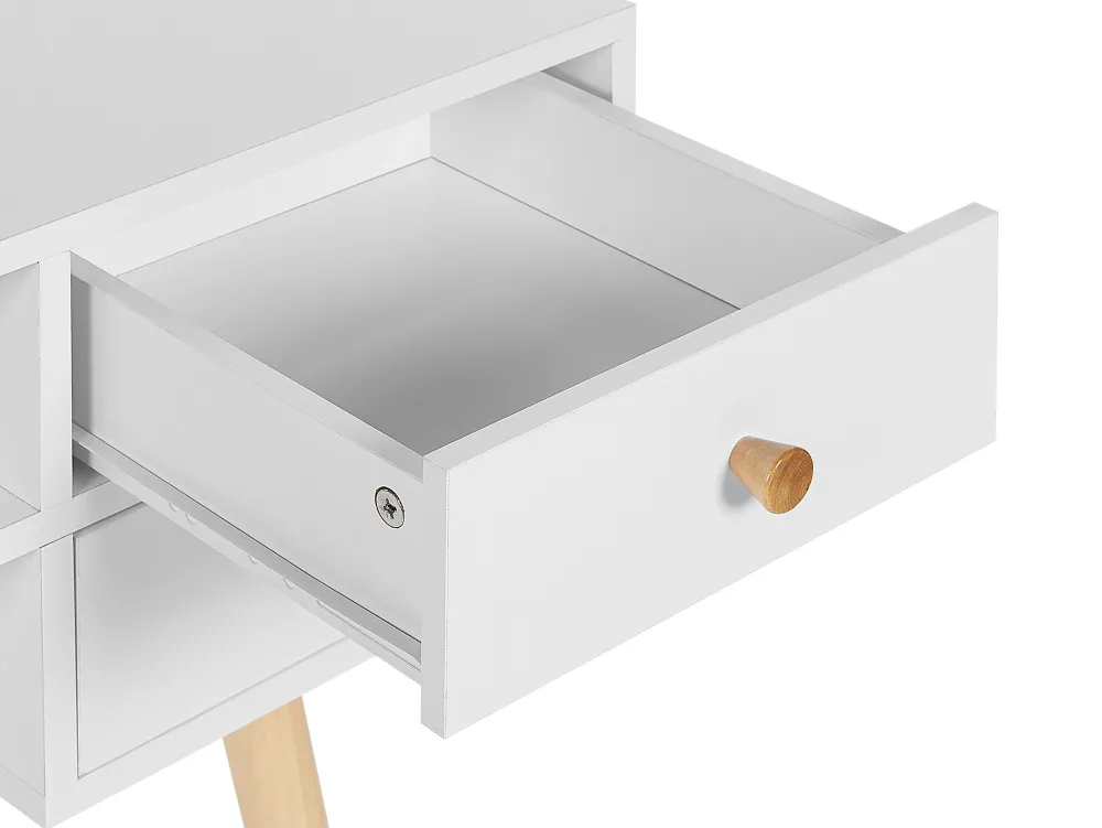 Lastenhuone<Beliani Tyopoyta 4 Laatikkoa Hylly Valkoinen 110 X 55 Cm Levin