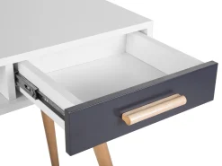 Lastenhuone<Beliani Tyopoyta 2 Laatikkoa Hylly Valkoinen/Harmaa 120 X 45 Cm Frisco