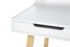 New Beliani Tyopoyta 2 Laatikkoa Hylly Valkoinen/Vaalea Puu 110 Cm Barie