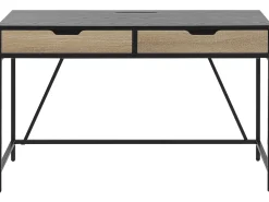 Lastenhuone<Beliani Tyopoyta 2 Laatikkoa Musta/Vaalea Puu 120 X 60 Cm Jena