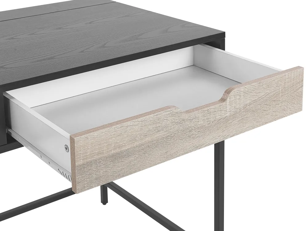 Lastenhuone<Beliani Tyopoyta 2 Laatikkoa Musta/Vaalea Puu 120 X 60 Cm Jena