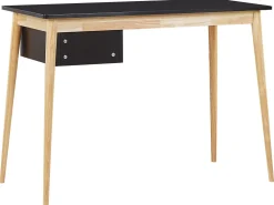 New Beliani Tyopoyta 2 Laatikkoa Musta/Vaalea Puu 106 X 48 Cm Ebeme