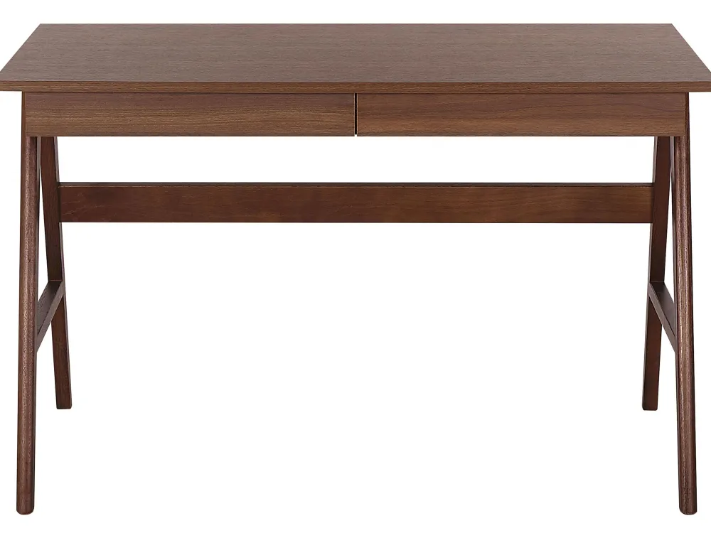 Lastenhuone<Beliani Tyopoyta 2 Laatikkoa Tumma Puu 120 X 70 Cm Sheslay