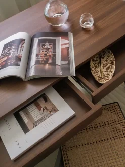 Lastenhuone<Beliani Tyopoyta 2 Laatikkoa Tumma Puu 120 X 70 Cm Sheslay