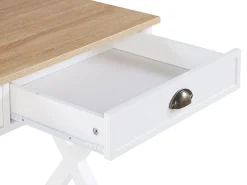 Lastenhuone<Beliani Tyopoyta 2 Laatikkoa Vaalea Puu/Valkoinen 103 X 50 Cm Ekart