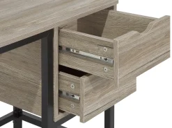 Cheap Beliani Tyopoyta 2 Laatikkoa Vaalea Puu/Musta 120 X 48 Cm Grant