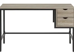 Cheap Beliani Tyopoyta 2 Laatikkoa Vaalea Puu/Musta 120 X 48 Cm Grant