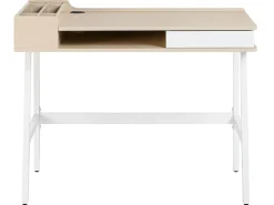 Lastenhuone<Beliani Tyopoyta Laatikko Hylly Vaalea Puu/Valkoinen 100 X 55 Cm Paramaribo
