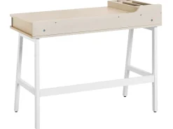 Lastenhuone<Beliani Tyopoyta Laatikko Hylly Vaalea Puu/Valkoinen 100 X 55 Cm Paramaribo