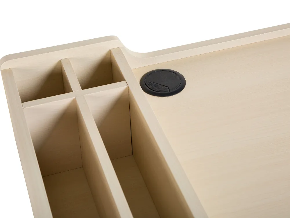 Lastenhuone<Beliani Tyopoyta Laatikko Hylly Vaalea Puu/Valkoinen 100 X 55 Cm Paramaribo