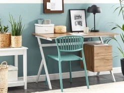 Lastenhuone<Beliani Tyopoyta Laatikko Kaappi Vaalea Puu/Valkoinen 120 X 60 Cm Ashland