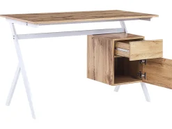 Lastenhuone<Beliani Tyopoyta Laatikko Kaappi Vaalea Puu/Valkoinen 120 X 60 Cm Ashland