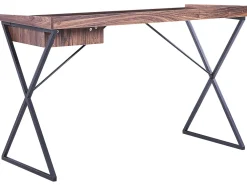 Online Beliani Tyopoyta Laatikko Tumma Puu/Musta 120 X 54 Cm Noxon