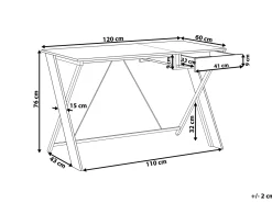 Best Sale Beliani Tyopoyta Laatikko Vaalea Puu/Valkoinen 120 X 60 Cm Hamden