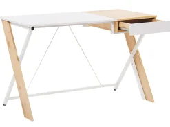 Best Sale Beliani Tyopoyta Laatikko Vaalea Puu/Valkoinen 120 X 60 Cm Hamden