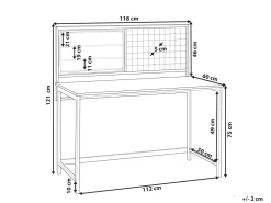 Lastenhuone<Beliani Tyopoyta Muistitaulu Tumma Puu/Musta 118 X 60 Cm Vince