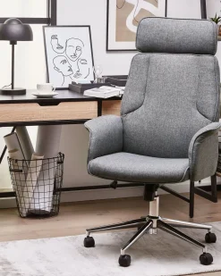 Lastenhuone<Beliani Tyotuoli Kangas Harmaa Pilot