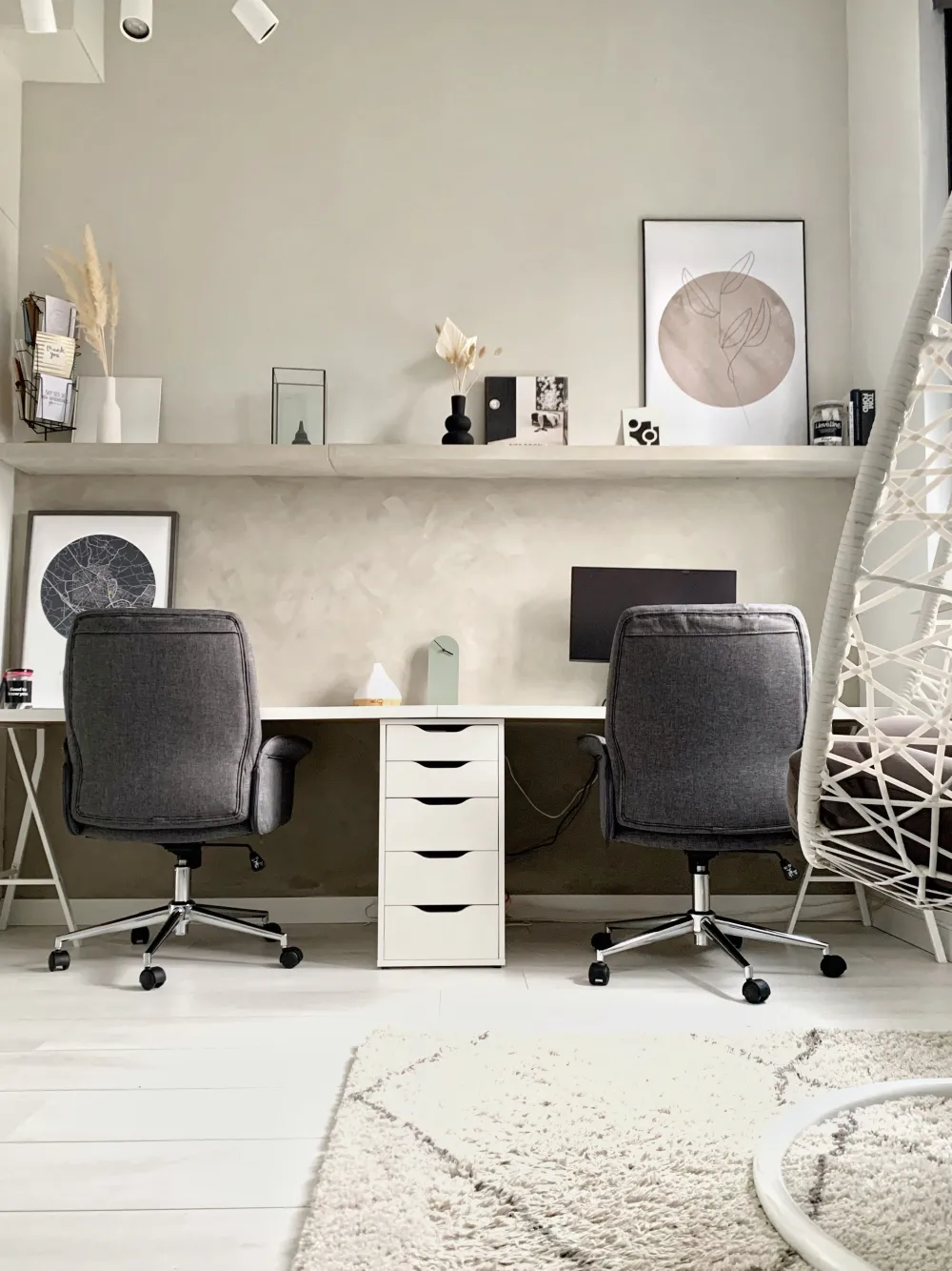 Lastenhuone<Beliani Tyotuoli Kangas Harmaa Pilot