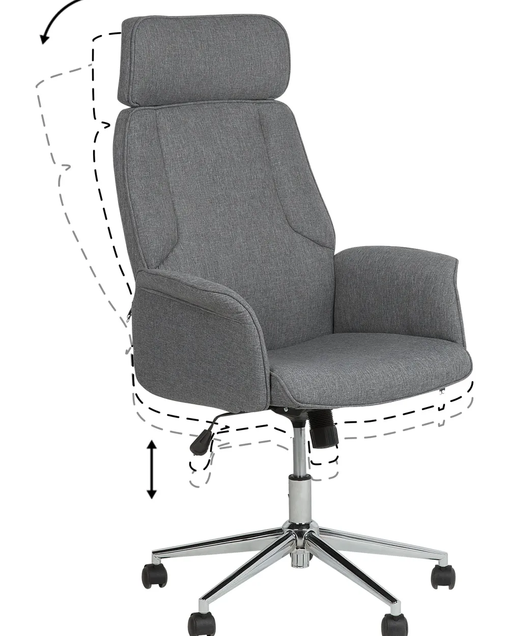 Lastenhuone<Beliani Tyotuoli Kangas Harmaa Pilot