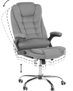 Lastenhuone<Beliani Tyotuoli Kangas Harmaa Royal