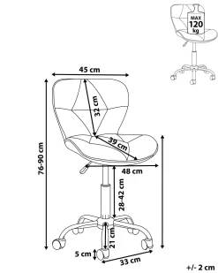 Lastenhuone<Beliani Tyotuoli Kangas Harmaa Valetta