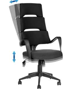 Shop Beliani Tyotuoli Kangas Musta Grandiose