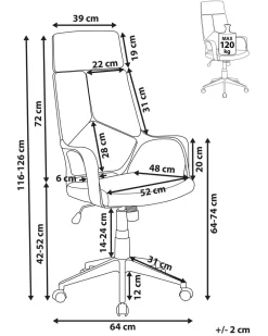 Discount Beliani Tyotuoli Kangas Persikka/Valkoinen Delight