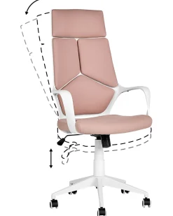 Discount Beliani Tyotuoli Kangas Persikka/Valkoinen Delight