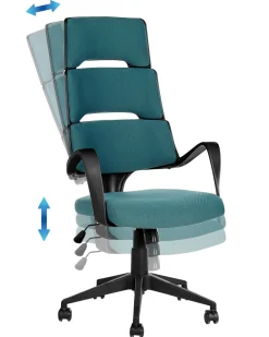 Tuolit<Beliani Tyotuoli Kangas Sininen/Musta Grandiose