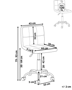 Lastenhuone<Beliani Tyotuoli Kangas Vaalea Beige Marion