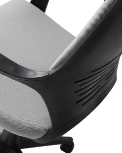 Best Beliani Tyotuoli Kangas Vaaleanharmaa/Musta Delight