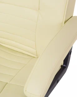 Tuolit<Beliani Tyotuoli Keinonahka Hierova Vaalea Beige Comfort Ii