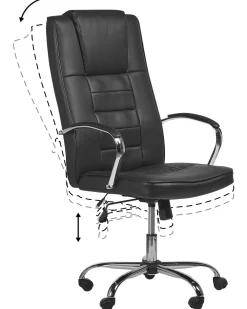 Online Beliani Tyotuoli Keinonahka Hierova Musta Grandeur