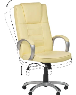 New Beliani Tyotuoli Keinonahka Hierova Beige Grandeur Ii